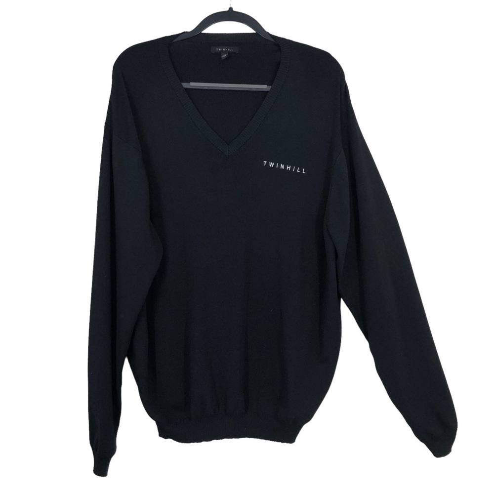 Men’s Twin Hills Ribbed Knit Sweater, Big & Tall 2XL, Black, Elegant Sweater